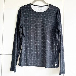 Hang Ten Women’s Long Sleeve Sun Tee UPF 50+ Black Size Medium